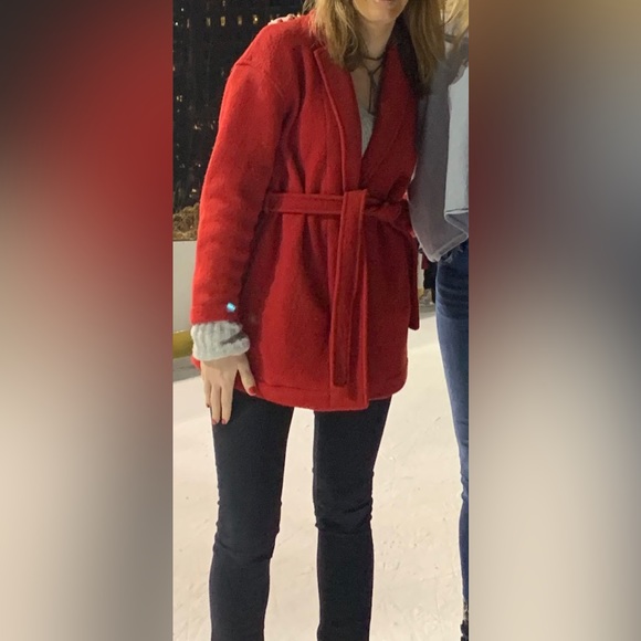 J Crew jacket coat boiled wool GORGEOUS $228 size XS xxs but runs huge worn 1 x - Picture 2 of 10